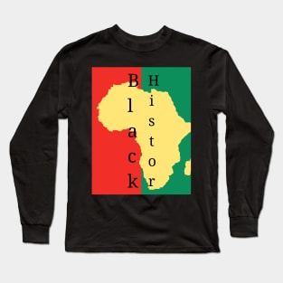 Black history month cute graphic design artwork Long Sleeve T-Shirt